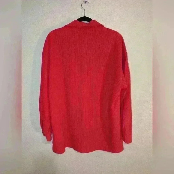 Red Fall Jacket ribbed Size Large - Picture 2 of 8
